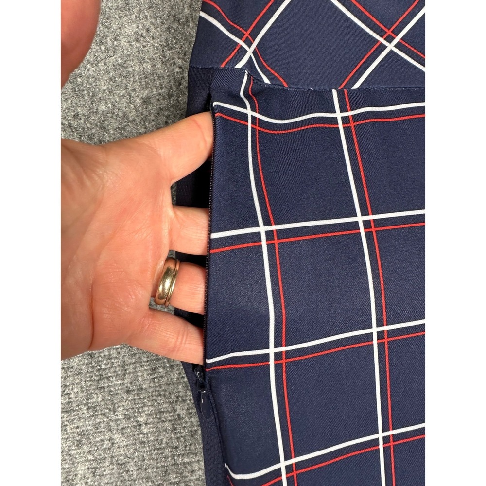 Tail Womens Golf Pants Size 4 Navy Blue Plaid Stretch Pull On Trousers Preppy - Picture 8 of 11